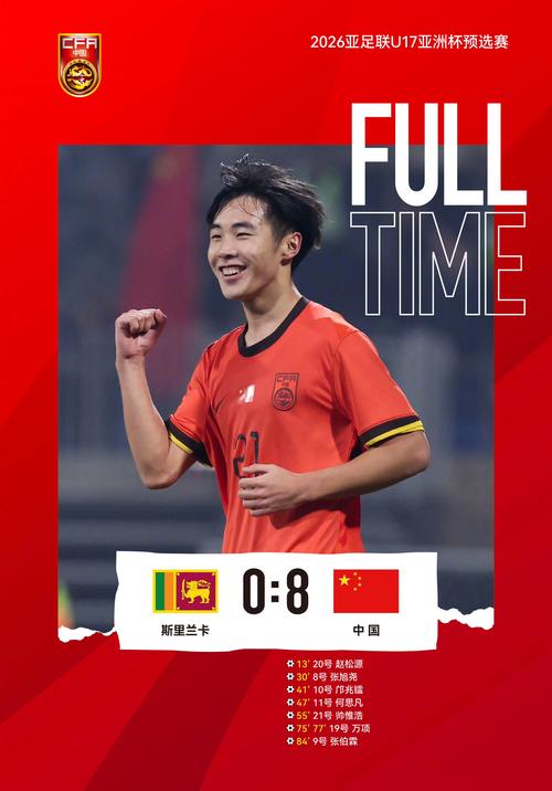 继续加油！万项代表红星U17首发出战并贡献两次助攻，球队获大胜